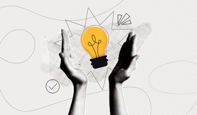 Image of two hands surrounding a lightbulb to show new ideas to make your marketing campaigns work.